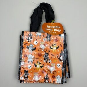 Set of 6 - Reusable Treat/Grocery Bags - Cats Dressed in Costume